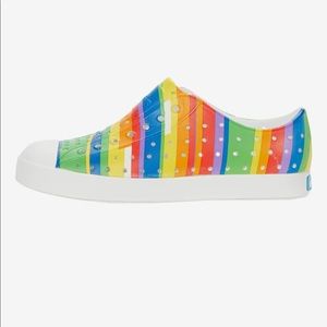 NATIVE Jefferson Rainbow stripe kids 2 NWOT